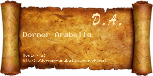Dorner Arabella névjegykártya